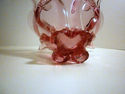 Vintage Abstract Free Form Pink Art Glass Bowl Fol