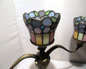 Partylite Candelabra 3 Stained Glass Candle Holder