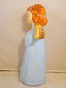 3 Vintage Angel Blue Figure Ceramic Accordian Harp