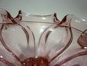 Vintage Abstract Free Form Pink Art Glass Bowl Fol