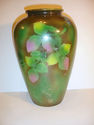 Large Victorian Hand Painted Floral Bristol Glass 