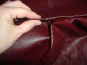 Vtg 1970s 70s Burgundy Leather Jacket Trench Coat 