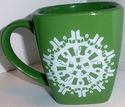 Starbucks Green Snowflake Mug 2004 Olive Co