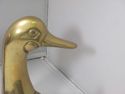 Pair Brass Duck Head Book Ends 2 Bookends Gold Met