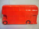 Ceramic Double Decker London Bus Piggy Bank Red Mo