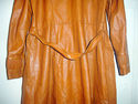 Full Length Brown Leather Trench Coat Womens Size 