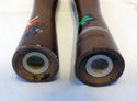 Vintage Salt and Pepper Shakers Brown Wood Florida