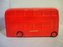 Ceramic Double Decker London Bus Piggy Bank Red Mo