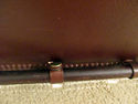 Magazine Rack Holder Organizer Brown Leather Wood 