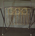 Magazine Rack Mid Century Modern Vtg Metal Retro H