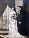 Antique Black & White Wedding Portrait Cabinet Pho