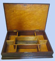 Vintage Antique English Wooden Jewelry Trinket Box