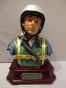 Herco Gift Airman Bust Figurine Statue Fighter Jet