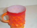 Vintage Metal Mug Rack Orange Lot 6 milk glass mug