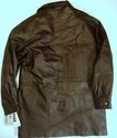 Mens Black Leather Mid Length Jacket Coat S Small 