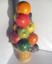 Fruit Basket Bowl Sculpture Stoneware Kitchen Room