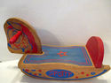 Vintage Spotty Rocking Horse Toy Dekto Red Blue Wo