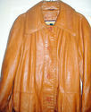 Full Length Brown Leather Trench Coat Womens Size 