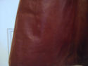 Vtg 1970s 70s Burgundy Leather Jacket Trench Coat 