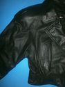 Wilsons Womans Leather Jacket Black Short Vintage 