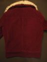 Womens Small Aeropostale Burgundy Red Corduroy Fur