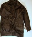 Mens Black Leather Mid Length Jacket Coat S Small 