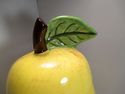 Vintage Yellow Pear Cookie Jar Worm Fruit Ceramic 