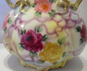 Vintage RS Prussia Double Handled Vase Roses Gold 