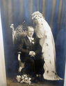 Antique Sepia Wedding Portrait Cabinet Photo Pictu