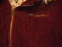 Womens Small Aeropostale Burgundy Red Corduroy Fur