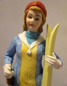 Lefton China Hand Painted Female Skier Ski Figure 