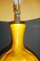 Vintage Tall Gold Brown Table Drip Glaze Lamp Cera