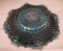 Carnival Glass Plate Platter Dish Iridescent Blue 