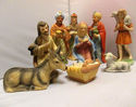 Homco Nativity Set 9 Nine Piece Ceramic Figurines 