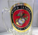 United States Marine Corps USMC Seal Glass Mug Bee