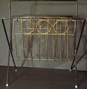 Magazine Rack Mid Century Modern Vtg Metal Retro H