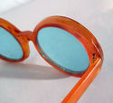 Vintage Tortoise Shell Sunglasses Glasses Orange B