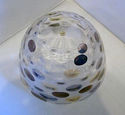 Vtg Mid Century Art Glass Bowl Mixing Optic Coin D