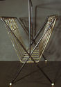 Magazine Rack Mid Century Modern Vtg Metal Retro H