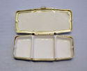 Vintage Pill Box Three 3 Compartments Floral Bouqu