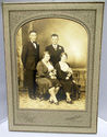 Antique Sepia Cabinet Photo Potrait Picture Men Wo