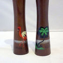 Vintage Salt and Pepper Shakers Brown Wood Florida