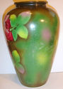 Large Victorian Hand Painted Floral Bristol Glass 