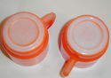 Vintage Metal Mug Rack Orange Lot 6 milk glass mug