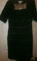 WD NY Black Dress with Zippers size 6 3/4 sleeve