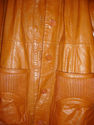 Full Length Brown Leather Trench Coat Womens Size 