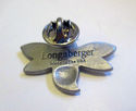 Longaberger 2002 Bumblebee Pin Silver Lapel Fabric