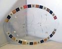 Vtg Mid Century Modern Meat Platter Footed Inland 