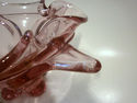 Vintage Abstract Free Form Pink Art Glass Bowl Fol