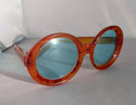 Vintage Tortoise Shell Sunglasses Glasses Orange B